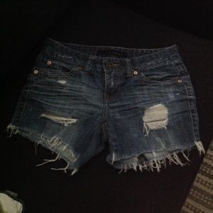 Calvin Klein distressed Jean shorts
